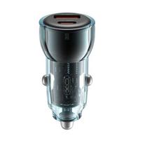 Automobilinis įkroviklis XO CC60 USB-A / USB-C 60W juodas