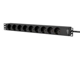 Maitinimo panelė 19\'\' SW-1U-9G-P 9X220V (be jungiklio)