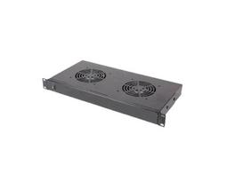 Ventiliatorių blokas 19\' pastatomai spintai (juodas, 600mm, 2 vent.)