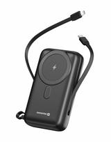 Swissten Power Bank 20000 mAh 20W with Built-in Cables, USB-C and Lightning (MagSafe Compatible)