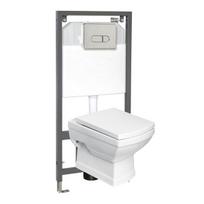 WC potinkinis komplektas Kerra Kleopatra 16/Pacific CHR su klozetu ir mygtuku