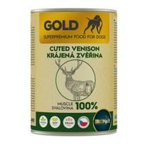 IRONpet Gold Dog Venison cut muscle elnienos raumens konservai šunims, 400 g