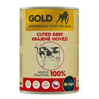 IRONpet Gold Dog Beef cut muscle jautienos raumens konservai šunims, 400 g
