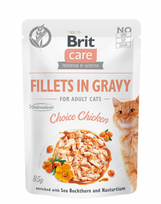Brit Care Cat Fillets in Gravy Choice Chicken konservai katėms su vištiena, 24 x 85 g