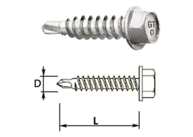 Savigręžis  GNB GTR0, 4,8x20mm, paklotas/paklotas, iki 2 mm, be tarpinės, 500vnt