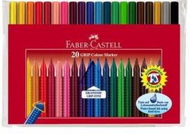 Flomasteriai Faber-Castell GRIP, 20 spalvų