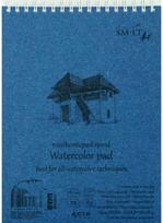 Akvarelinis bloknotas SM-LT Authentic, A4, 280 gsm, 35 l. u trumpa spirale ir mikroperforacija