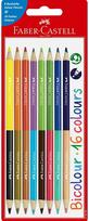 Spalvoti pieštukai Faber-Castell BICOLOR, 8 vnt., 16 spalvų (bl)
