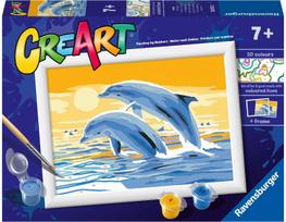Tapyba pagal numerius RAVENSBURGER Delightful Dolphins 22x16 cm.