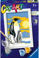 Tapyba pagal numerius RAVENSBURGER Penquin Family 15 x 11 cm.