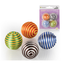 GiGwi Balls Zorby Rainbow Colour spalvoti kamuoliukai katėms, 4 vnt