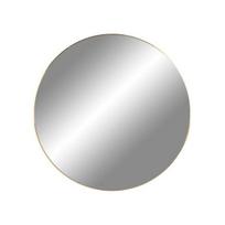 Apvalus plieninis veidrodis su briauna, atrodančia kaip žalvaris Ø 40 cm
