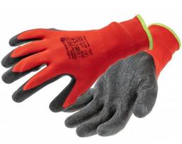 Pirštinės padengtos lateksu Hogert HT5K751-10-W (10 dydis, raudona)