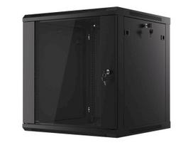 Komutacinė spinta 19\'\' pakabinama 12U 600x600x637 (nesurinkta, juoda)