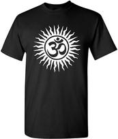 Om Aum Yoga Hindu sanskrito Dievo simbolis suaugusiųjų juodi marškinėliai S
