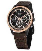 Westar Activ Chronograph odinis dirželis juodas kvarcinis ciferblatas 90265BPN603 100M vyriškas laikrodis juoda