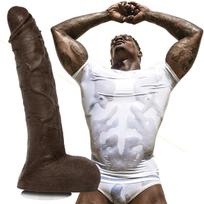 Doc Johnson Signature Cocks Jason Luv ULTRASKYN Vac-U-Lock 10" Chocolate
