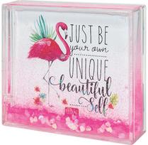 Nuotraukų rėmelis GLITTER SMALL FLAMINGO