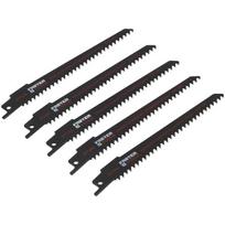 Atsarginiai pjūkleliai tiesiniam pjūklui 5 vnt. medžiui 150x19x1,2 mm FASTER TOOLS (8795)
