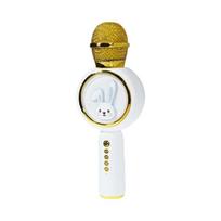 Karaoke bluetooth mikrofonas zuikutis - baltas