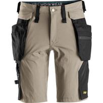 Darbiniai šortai su nuimamomis kabančiomis kišenėmis LiteWork SNICKERS WORKWEAR 6108, smėlio spalvos