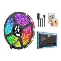 RGB LED juosta su pultu 2m, USB jungtis