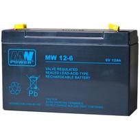MWPower akumuliatorius MW 6V 12Ah F2(250) AGM, 6-9 metai