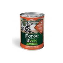 Monge Bwild Dog Adult Chunkies Grain Free begrūdis šlapias maistas su Kalakutiena, Moliūgais ir Cukinijomis 400g