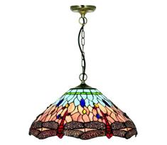 Searchlight 1283-16 - Tiffany Sietynas ant grandinės LAUMŽIRGIS 1xE27/60W/230V