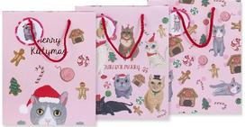 Dovanų maišelis MERRY KITTYMAS, 3 vnt.
