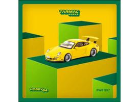 Tarmac Modeliukas 1/64 Porsche RWB 997 *Notting Hill*, yellow (yra Sandėlyje)