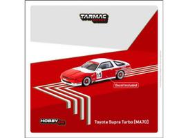PRE-ORD3R Tarmac Modeliukas 1/64 1987 Toyota Supra Turbo (MA70) #15 M. Micangeli/E. Calderari ETCC, red/white