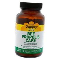 Bičių propolio ekstraktas, bičių propolio kepurėlės 500, Country Life 100 daržovių kepurėlių (71124006) 100vcaps