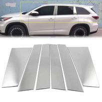 Automobilio durelių lango stulpelio stulpelio stulpelio dangčio apdaila, chromuotas stilius, skirtas Toyota Highlander Kluger 2014 2015 2016 2017 2018 2019 m. white