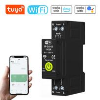 Tuya WiFi išmanusis grandinės pertraukiklis ĮJUNGTAS IŠJUNGTAS Laikas Fotovoltinis dvikryptis energijos matavimas įvairiaspalvis