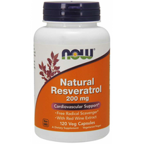 Now Foods Natural Resveratrol 200 mg 120 vcaps