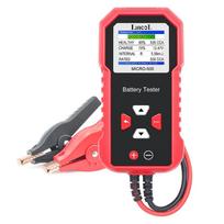 LANSL Micro-500 12V ir 24V automobilio akumuliatoriaus testeris LansL MICRO-500 akumuliatoriaus testeris su spalvotu LCD 12V švino rūgšties ir ličio tipo baterijomis