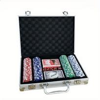200 vnt Boyzhood pokerio žetonų pokerio rinkinys su aliuminio kelioniniu dėklu, Gram pokerio žetonų rinkinys Texas Holdem Blackjack lošimams 200 Pcs