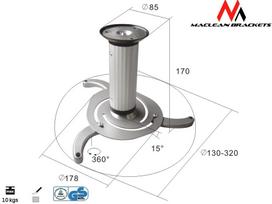 Maclean Projector ceiling mount MC-515 S, 80-170mm, 10kg