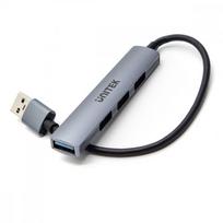 Unitek USB hub; 3x USB-A 2.0; 1x USB-A 5Gbps aluminum