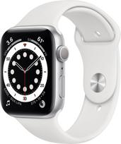 Apple Watch Series 6 GPS 44mm Silver Aluminum Case with White Sport Band