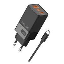 Beline 65W GaN Charger with 2xUSB-C, USB-A, and USB-C Cable