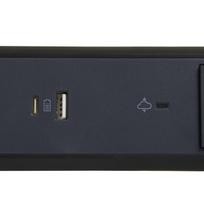 Legrand Extension cord, 3-socket with grounding + USB-A/C, 1.5m, black