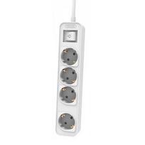 PHILIPS 1.5m extension cable, 4 AC sockets, white