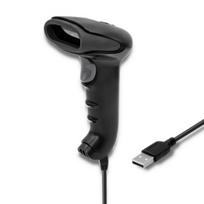Qoltec 50866 Laser Barcode Reader 1D, CCD, USB, Black