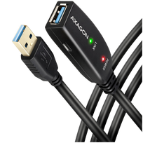AXAGON Active extension USB 2.0 A-M A-F cable, 5 m long. Power supply option.