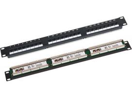 Q-LANTEC UTP cat.6 19-inch 1U 24-port RJ45 patch panel, LSA termination