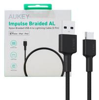 AUKEY CB-CD30 Nylon USB-C to USB-A Cable - 0.9m, 3ft