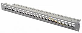 Digitus 19-inch patch panel, 24-port Keystone, no modules, shelf