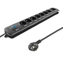 Qoltec 8-outlet surge protector, 3.0m